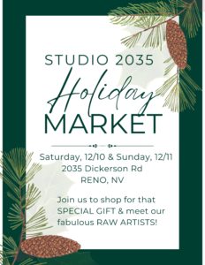 Flyer for Studio 2035 Holiday Market 2022.