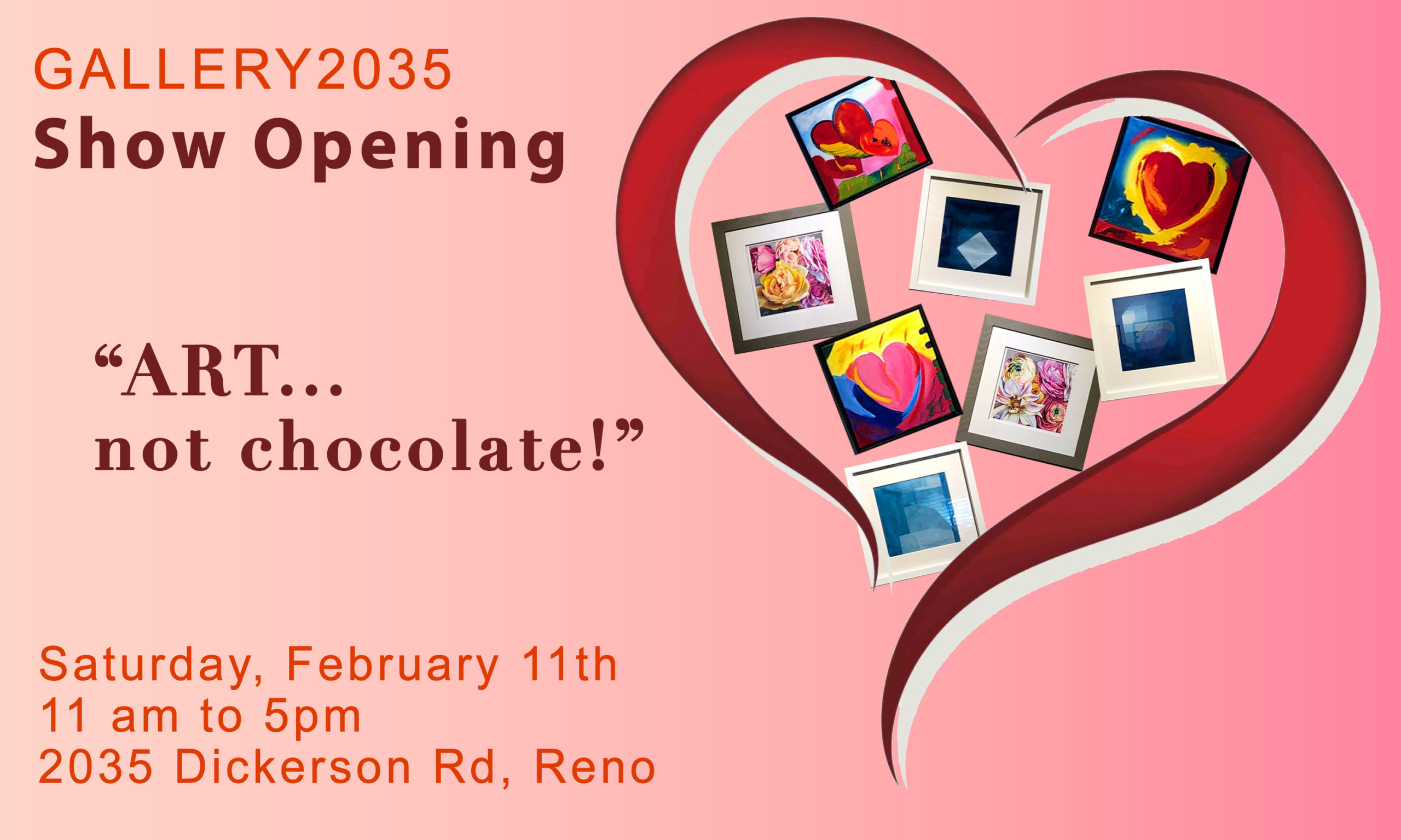 2nd Saturday Open Gallery. Show title: Art...not Chocolate